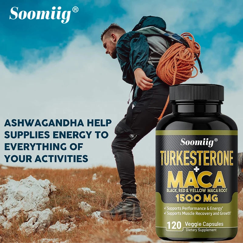 Turkesterone + Maca Endurance Supplement for Men - Supports Athletic Performance
