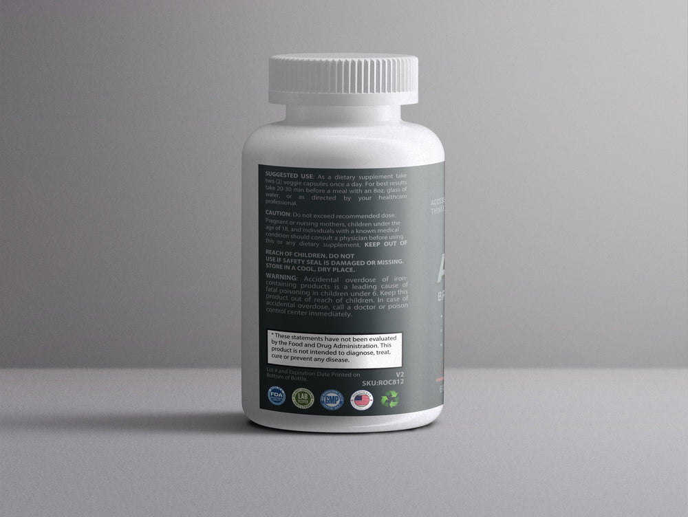 ALERTIQ: Cognitive Support | 60 Capsules – Focus Complex with L-Theanine, Bacopa & Natural Energy