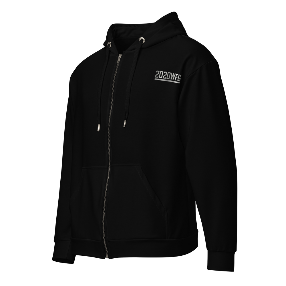 Unisex silver Logo zip hoodie | RIPGANG × 2020WFG