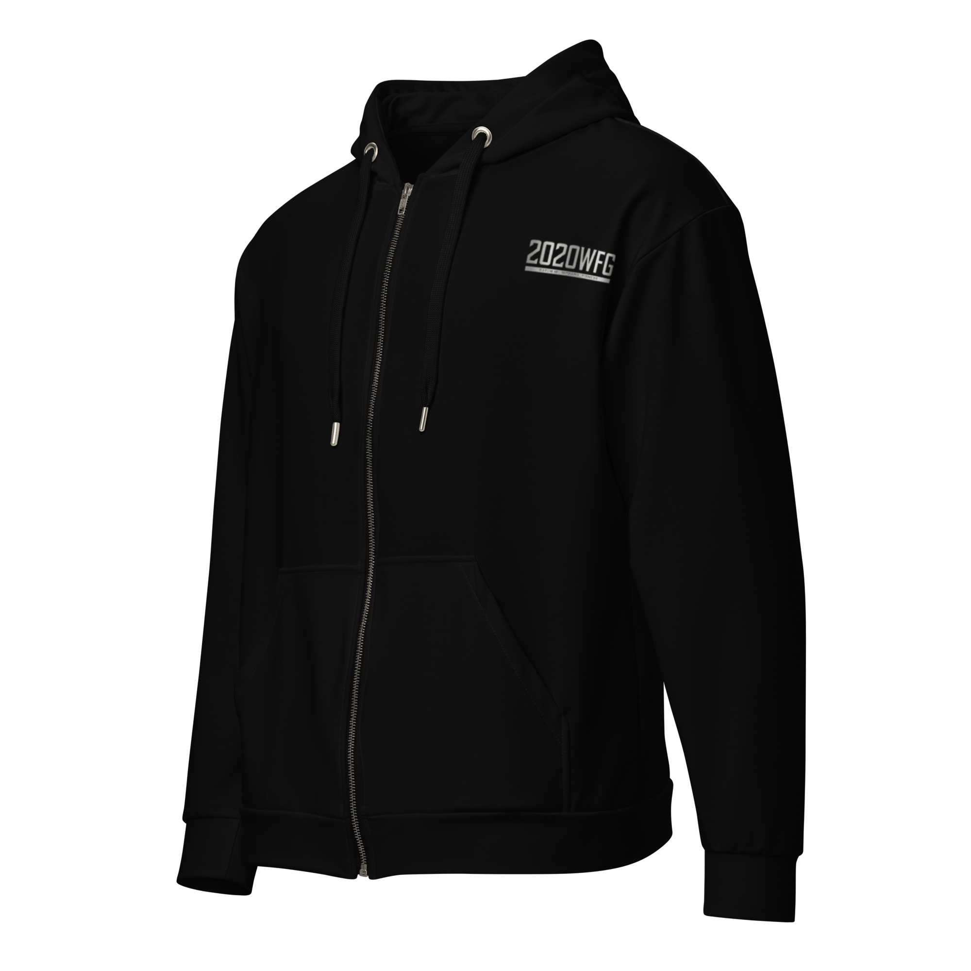 Unisex silver Logo zip hoodie | RIPGANG × 2020WFG