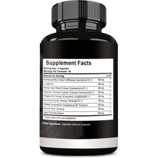 Supplement bottle with label showing 'Supplement Facts' on a white background