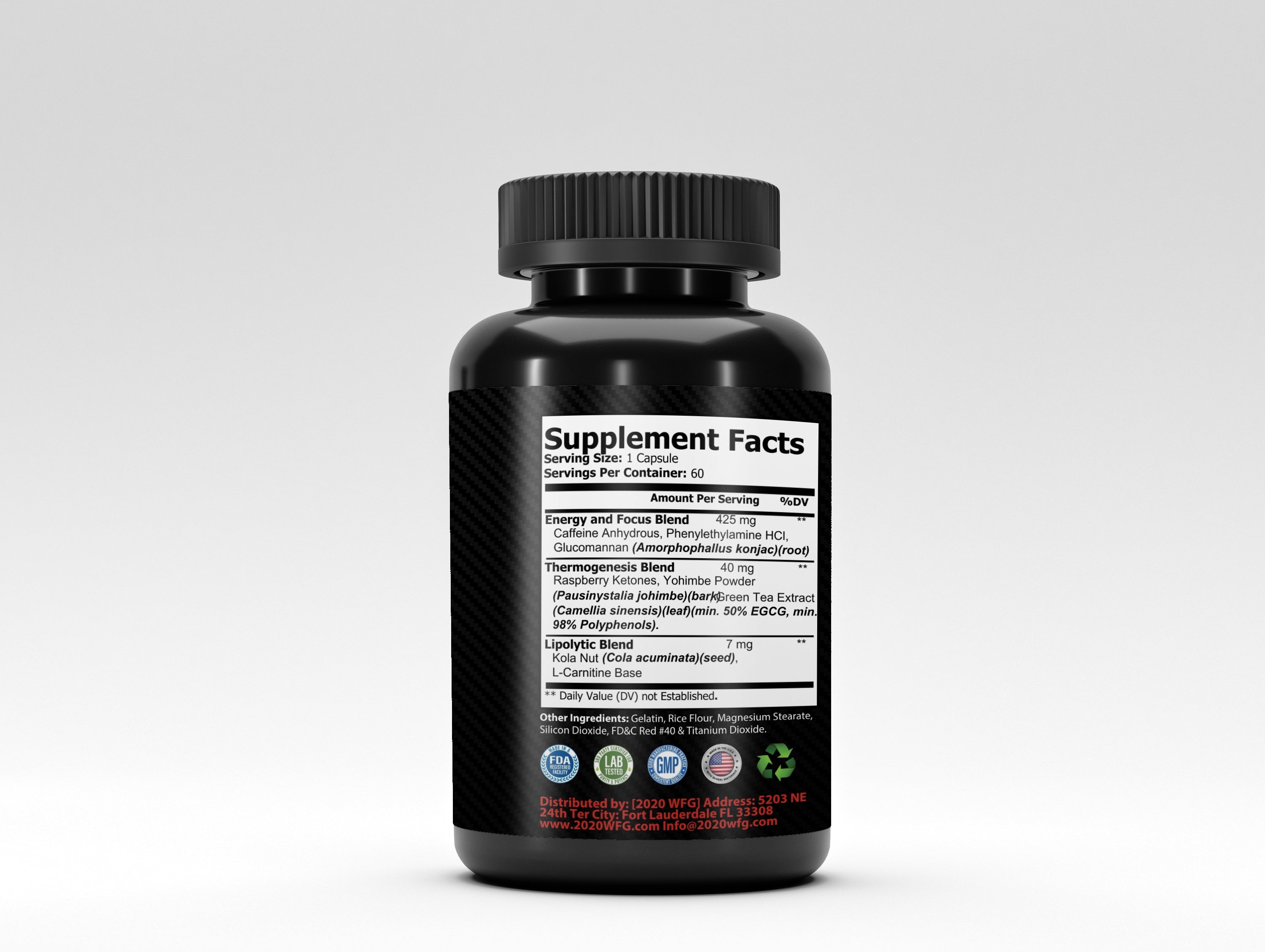 TRENOCUT AM ingredients - features clinically dosed Fucoxanthin and Capsimax for thermogenic fat loss.