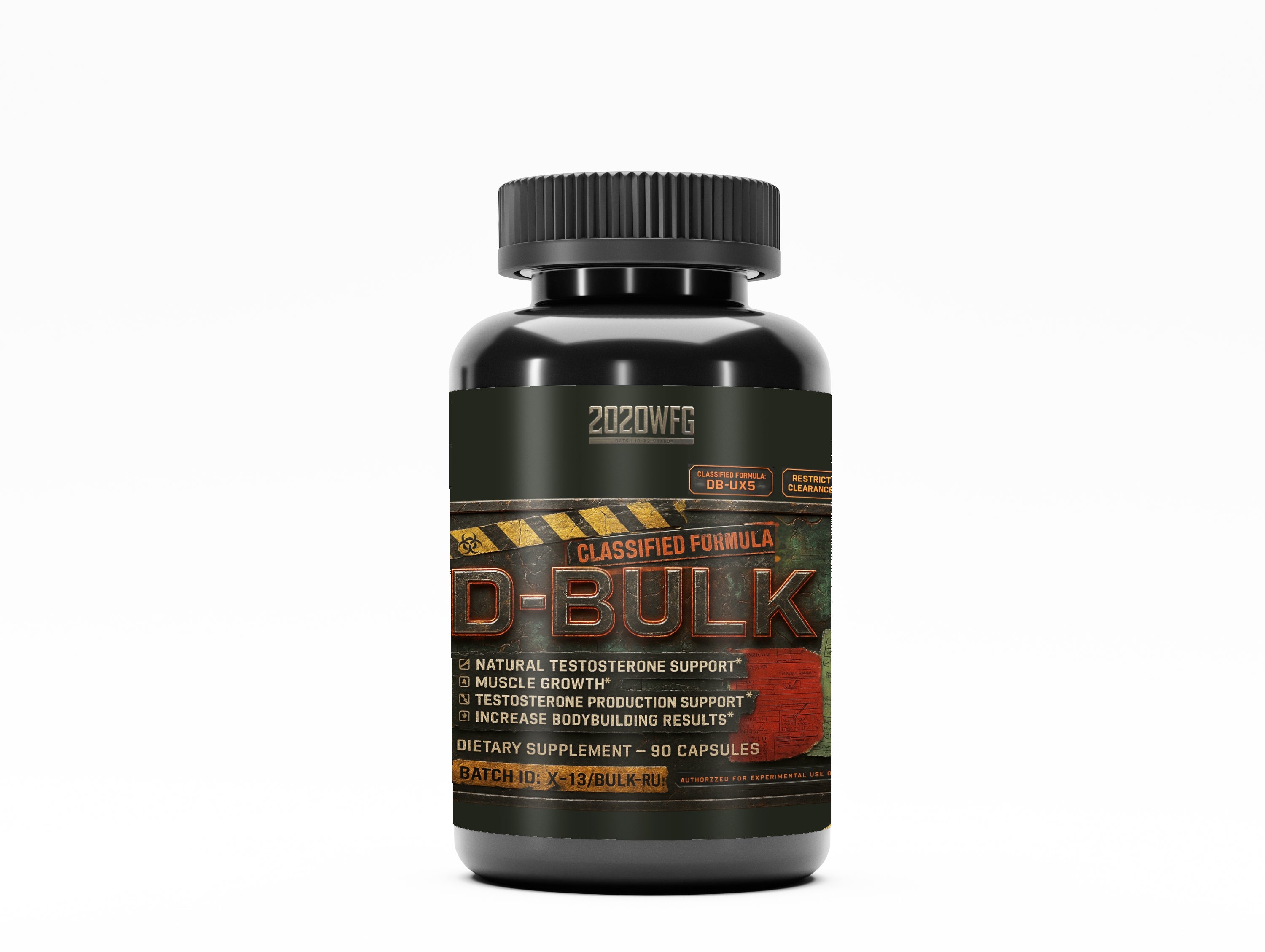 D-BULK Anabolic Nutrient Partitioning Complex - 60 servings with magnesium, horny goat weed, and natural anabolic activators for muscle performance.
