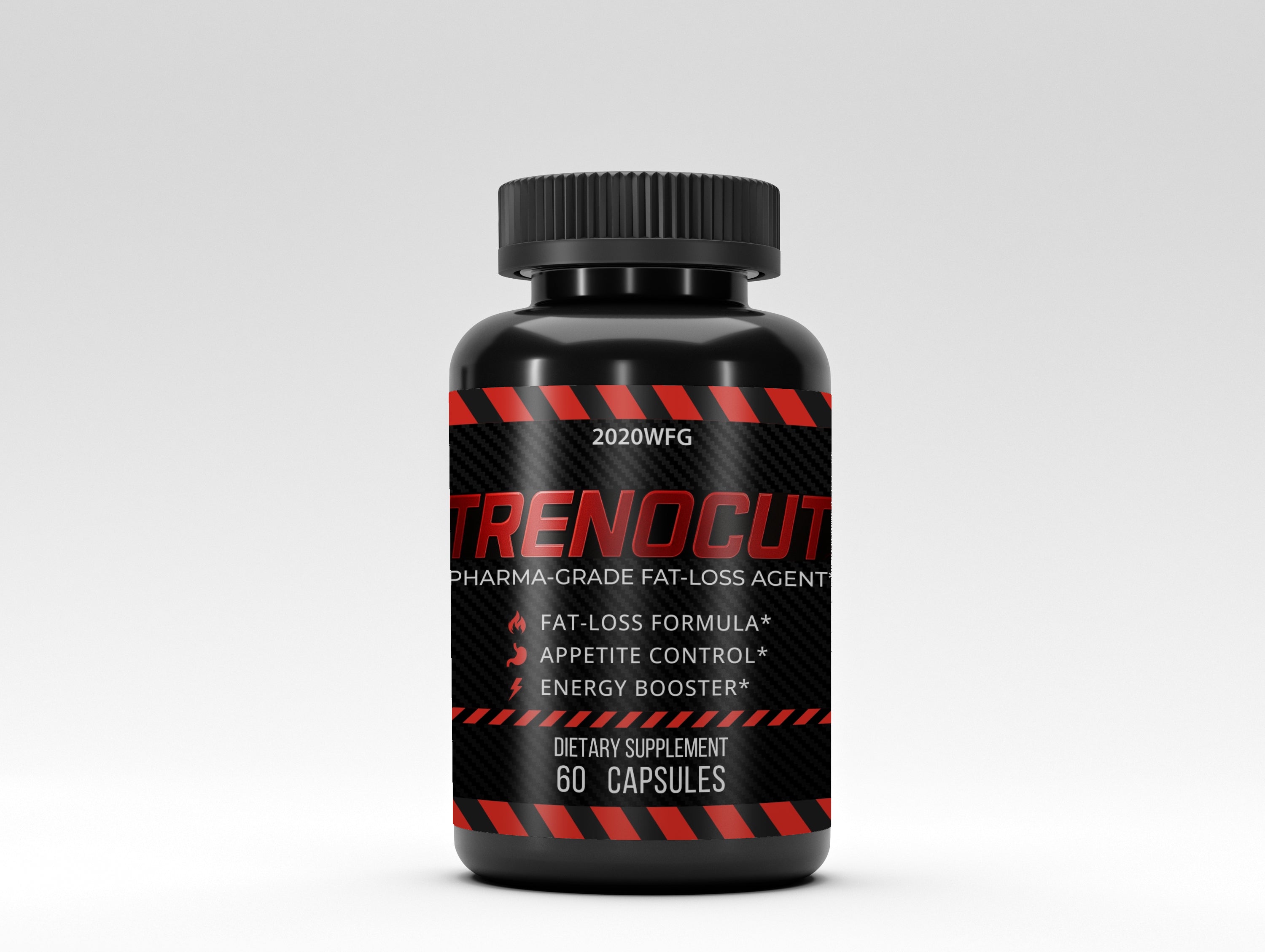 TRENOCUT AM Fat Metabolism Activator bottle - 60 capsules with clinically proven ingredients for morning fat burning.