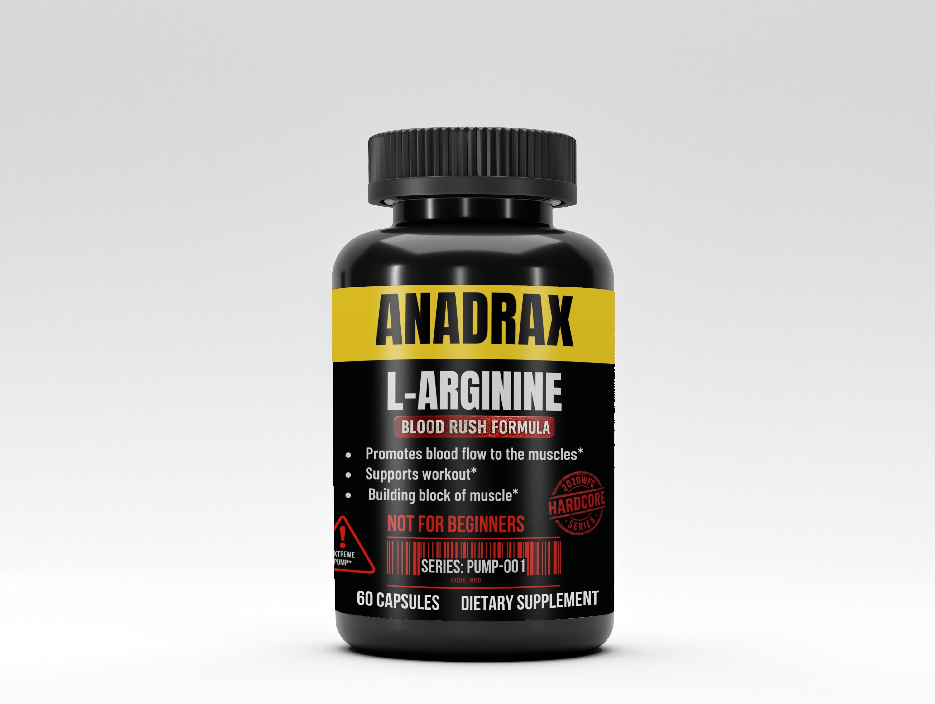 ANADRAX Circulation Complex bottle – 60 capsules with L-Arginine and Niacin for blood flow and energy.