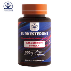 Turkesterone supplement bottle with Persineed branding on a white background