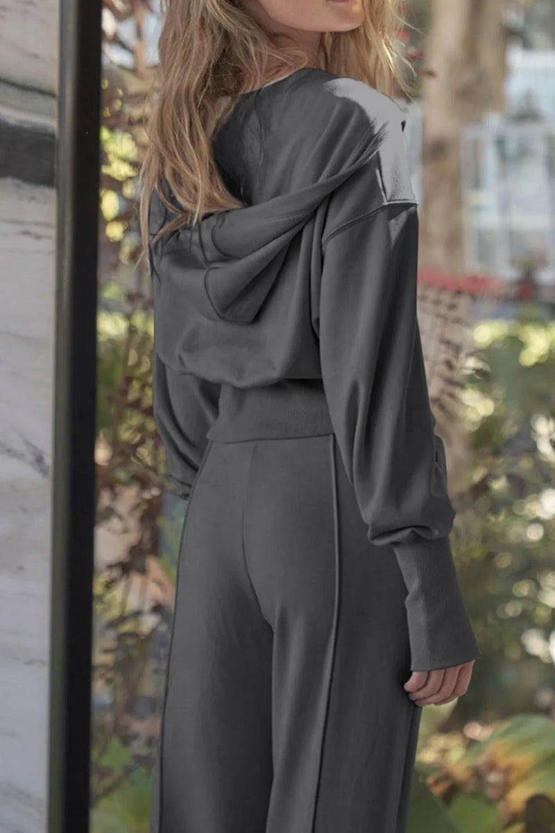 Zip-Up Hoodie and Pants Active Set