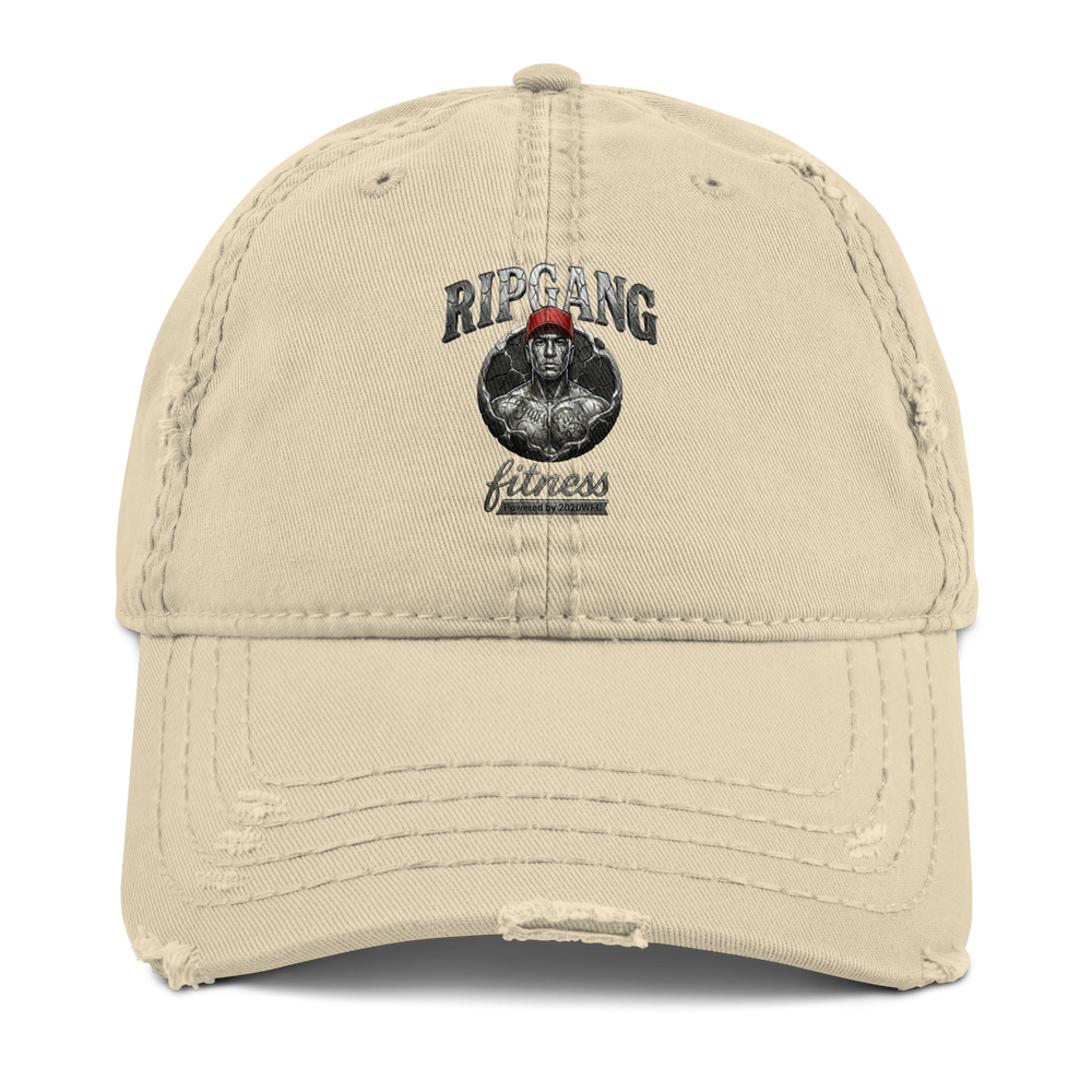 Distressed Silver Logo Dad Hat | RIPGANG × 2020WFG