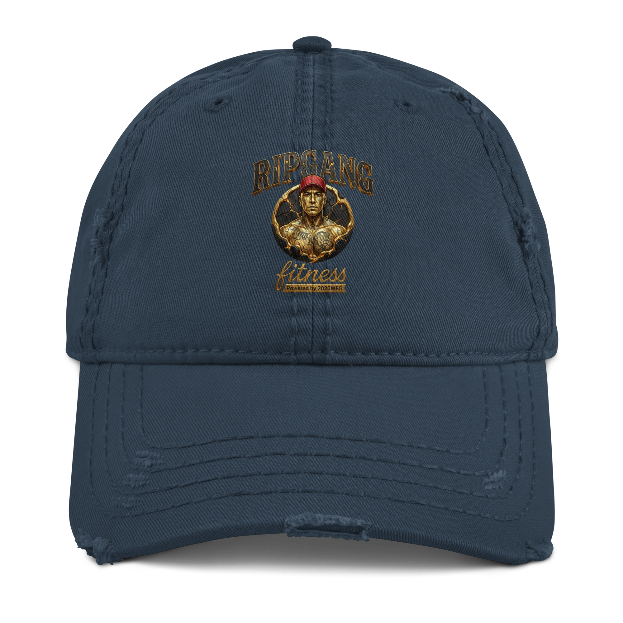 Used-Look Gold-Logo Dad Hat | RIPGANG × 2020WFG
