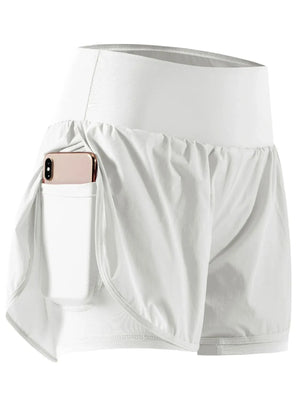 Pocketed High Waist Active Shorts
