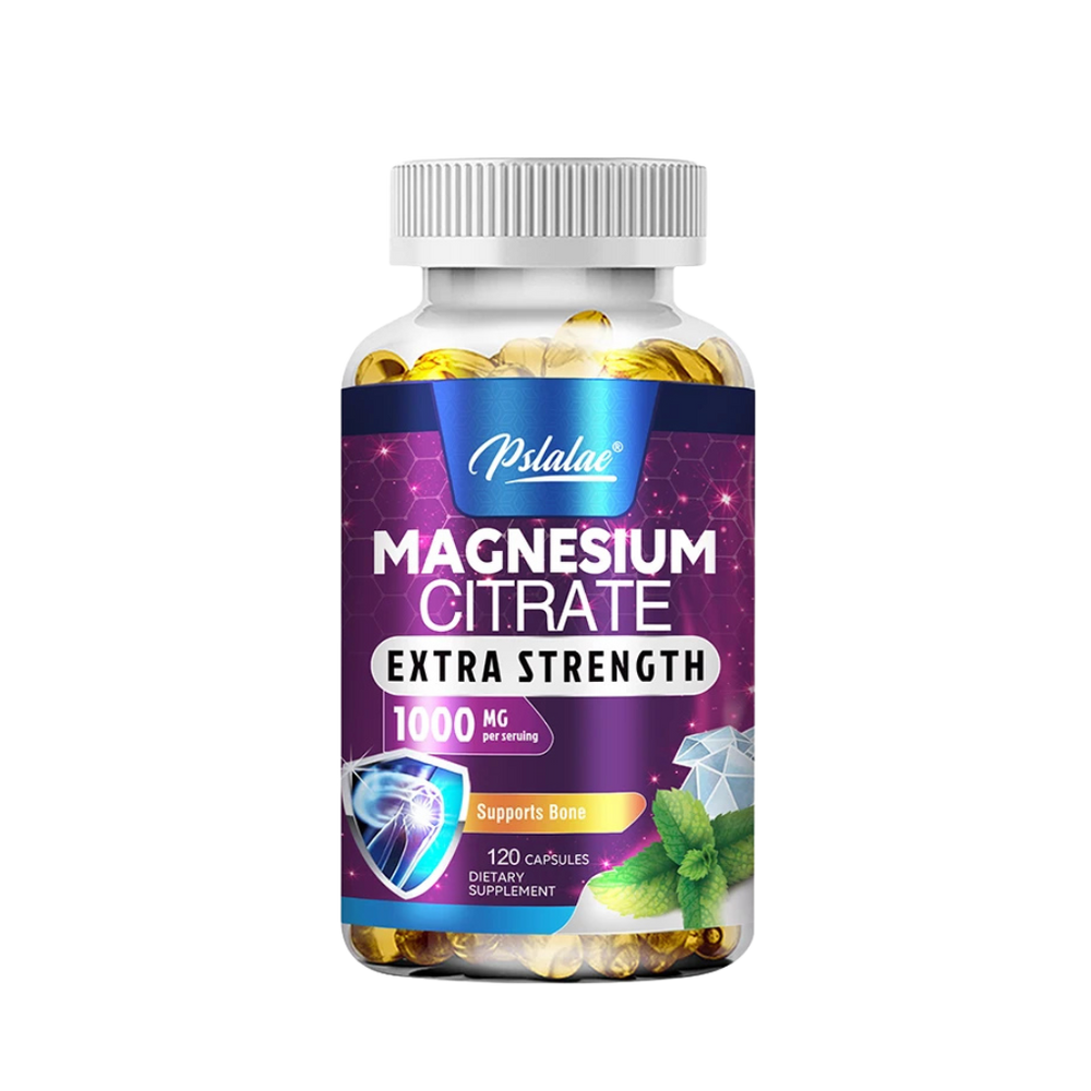 Magnesium Citrate 1000mg | Maximum Absorption for Muscles, Nerves, Heart & Digestion – 120 Capsules